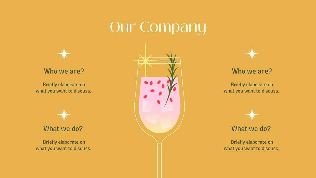 Elegant Cocktail Bar Marketing Presentation - diapositiva 7