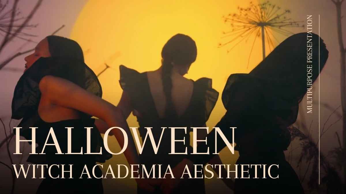 Estética oscura de la Academia de Brujas de Halloween - diapositiva 0