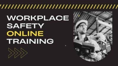 Slides Carnival Google Slides and PowerPoint Template Dark Minimal Workplace Safety Online Training 2