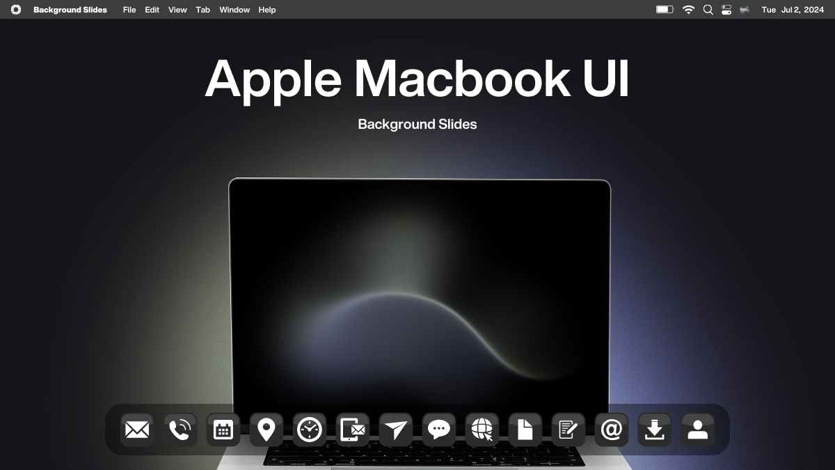Apple Macbook UI Background Free Slides Template SlidesCarnival