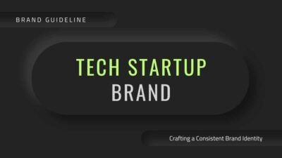 Dark Modern Tech Startup Brand Slides