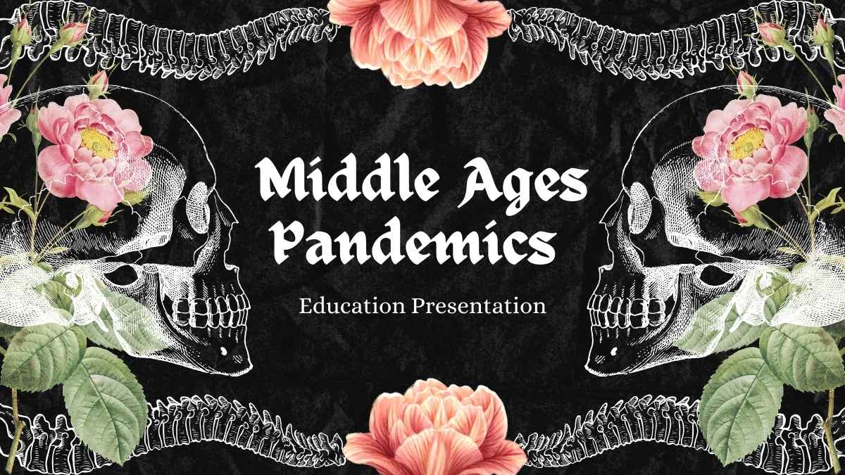 Dark Vintage Middle Ages Pandemics Slides - slide 1