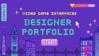 Portafolio de diseñador de videojuegos Pixel