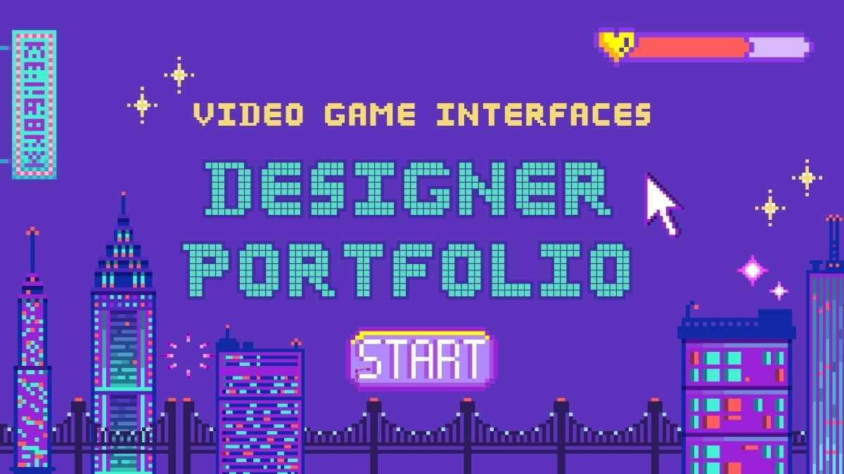 Portfolio do designer de jogos pixelados - slide 0