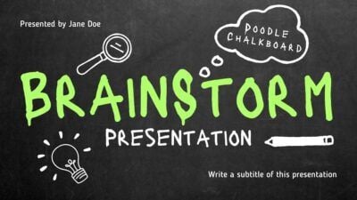 Doodle Chalkboard Brainstorm Presentation