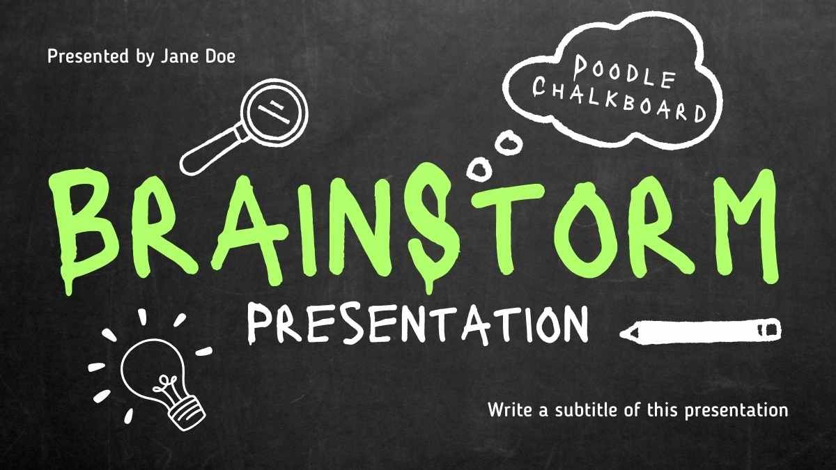 Doodle Chalkboard Brainstorm Presentation - slide 0