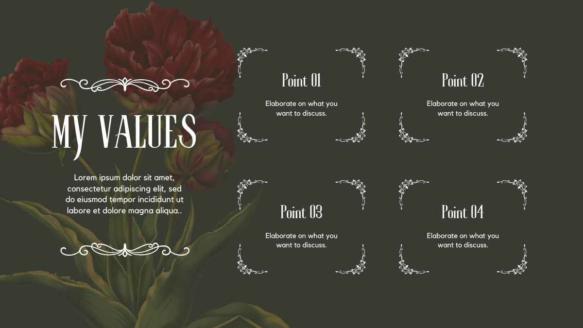 Elegant Art Nouveau Floral Style Portfolio - slide 5