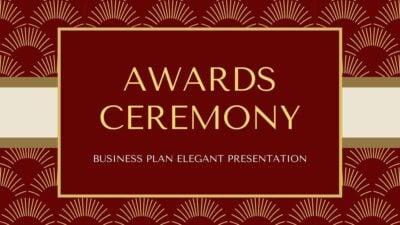 Slides Elegantes Vermelhos para Cerimônia de Premiação