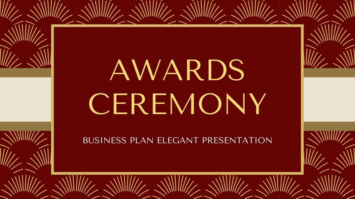 Slides Elegantes Vermelhos para Cerimônia de Premiação - deslizar 1