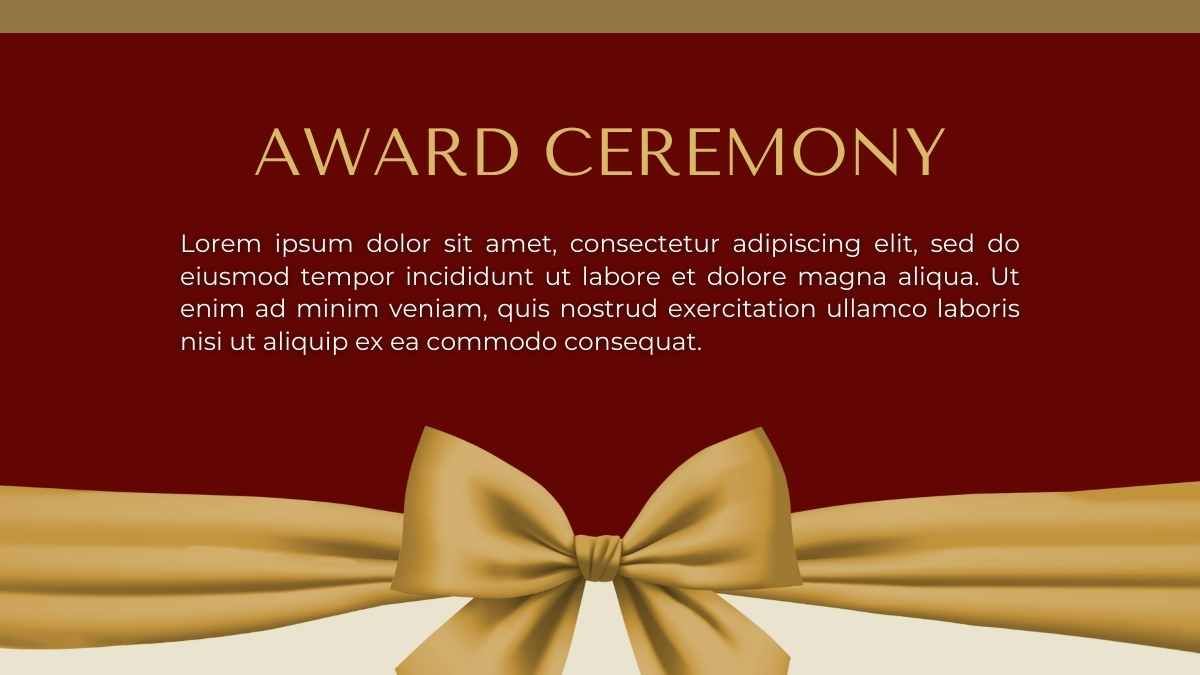 Cerimônia de premiação elegante - slide 2