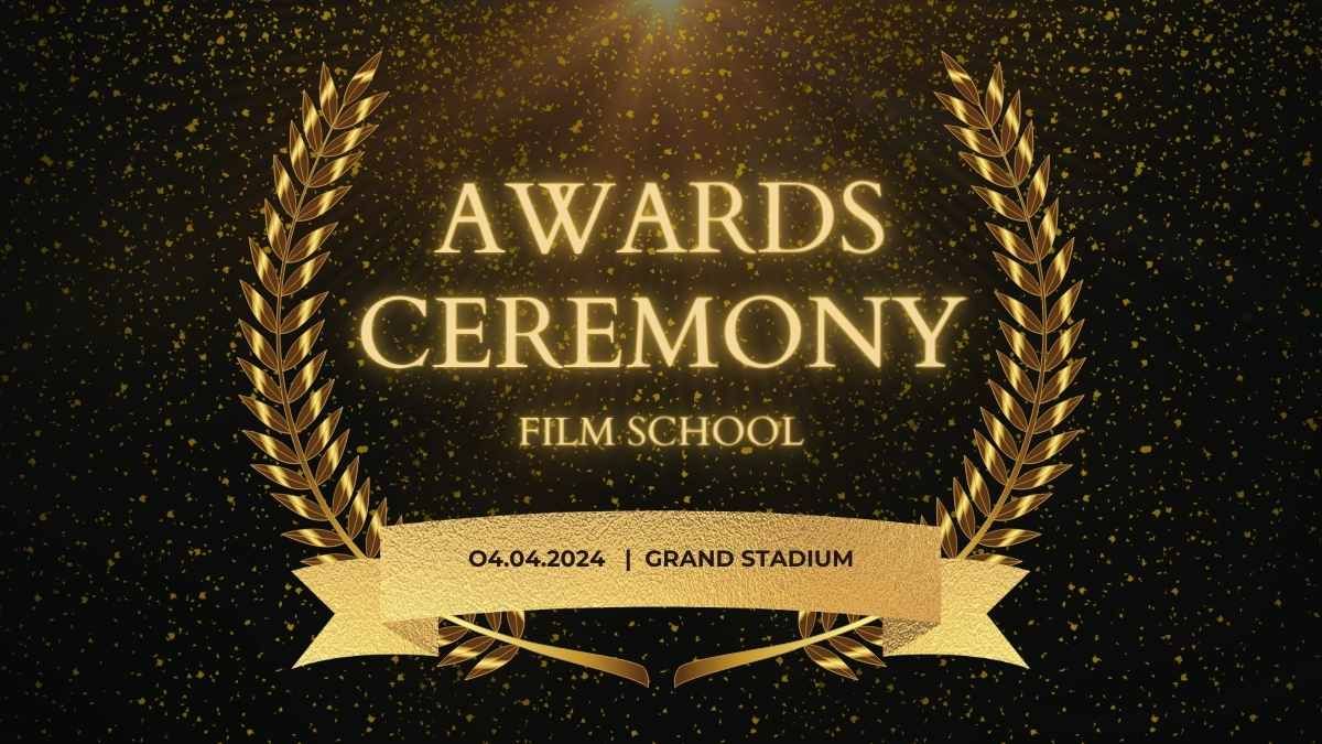 Cerimônia de premiação elegante da Escola de Cinema - slide 0