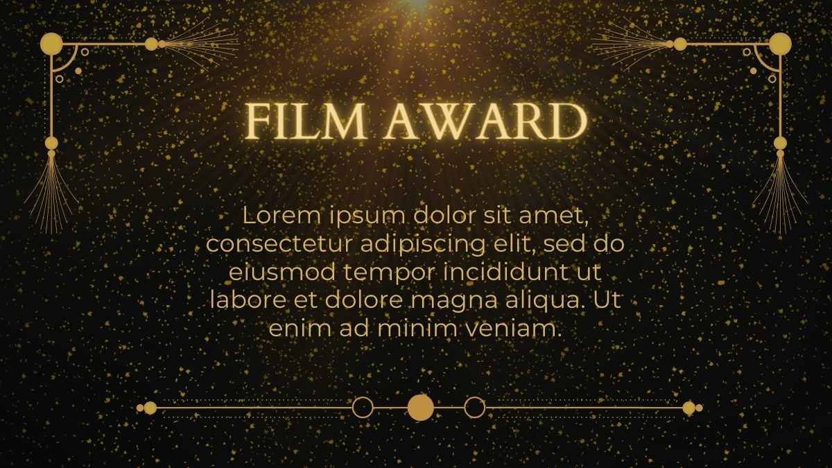 Cerimônia de premiação elegante da Escola de Cinema - slide 3