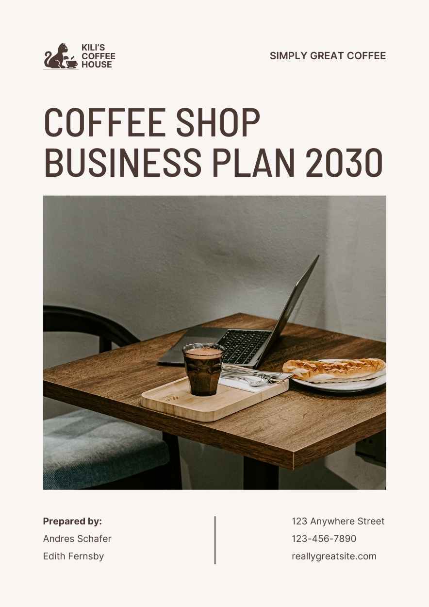 Elegant Coffee Shop Business Plan - slide 1