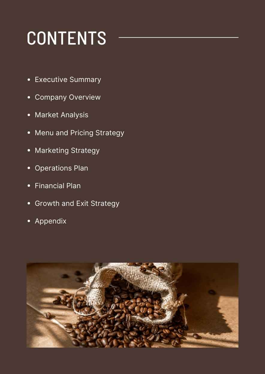 Elegant Coffee Shop Business Plan - slide 2