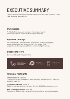 Coffee Shop Business Plan. Free PPT & Google Slides Template ...