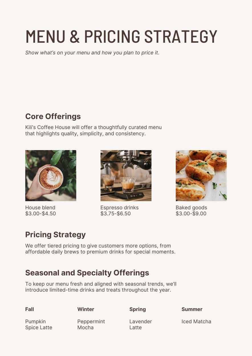 Elegant Coffee Shop Business Plan - slide 6