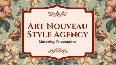 Slides Elegantes de Agência no Estilo Art Nouveau Floral