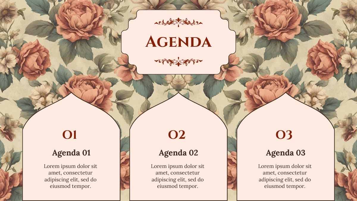 Slides Elegantes de Agência no Estilo Art Nouveau Floral - deslizar 2
