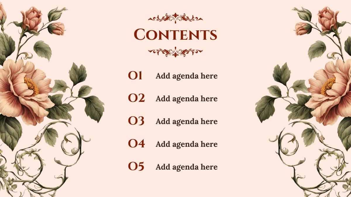 Elegant Floral Art Nouveau Style Agency - slide 2