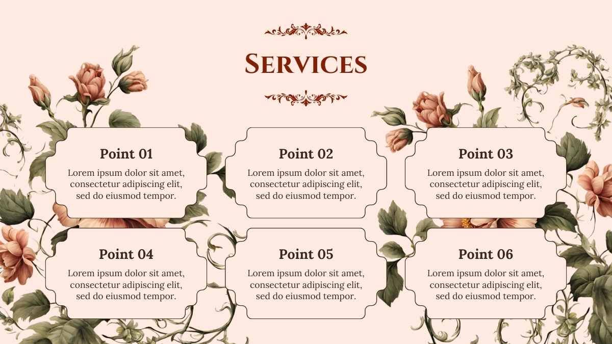 Elegant Floral Art Nouveau Style Agency - slide 8