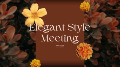 Presentación de la Reunión Floral Elegante