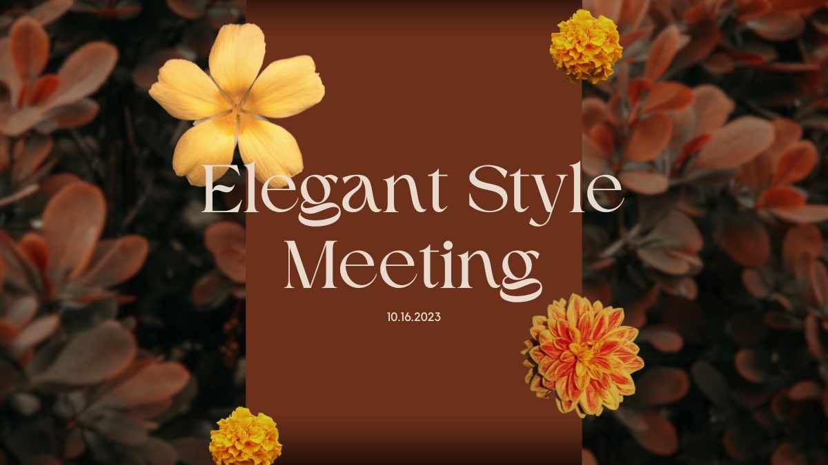 Presentación de la Reunión Floral Elegante - diapositiva 0