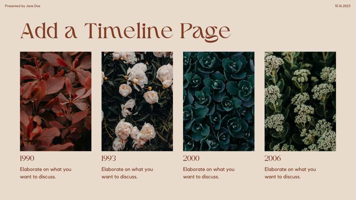 Presentación de la Reunión Floral Elegante - diapositiva 6