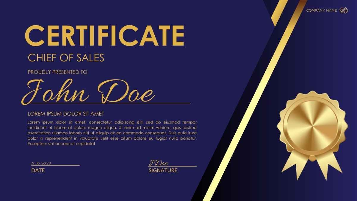 Certificados de luxo elegantes para cursos de negócios - slide 11