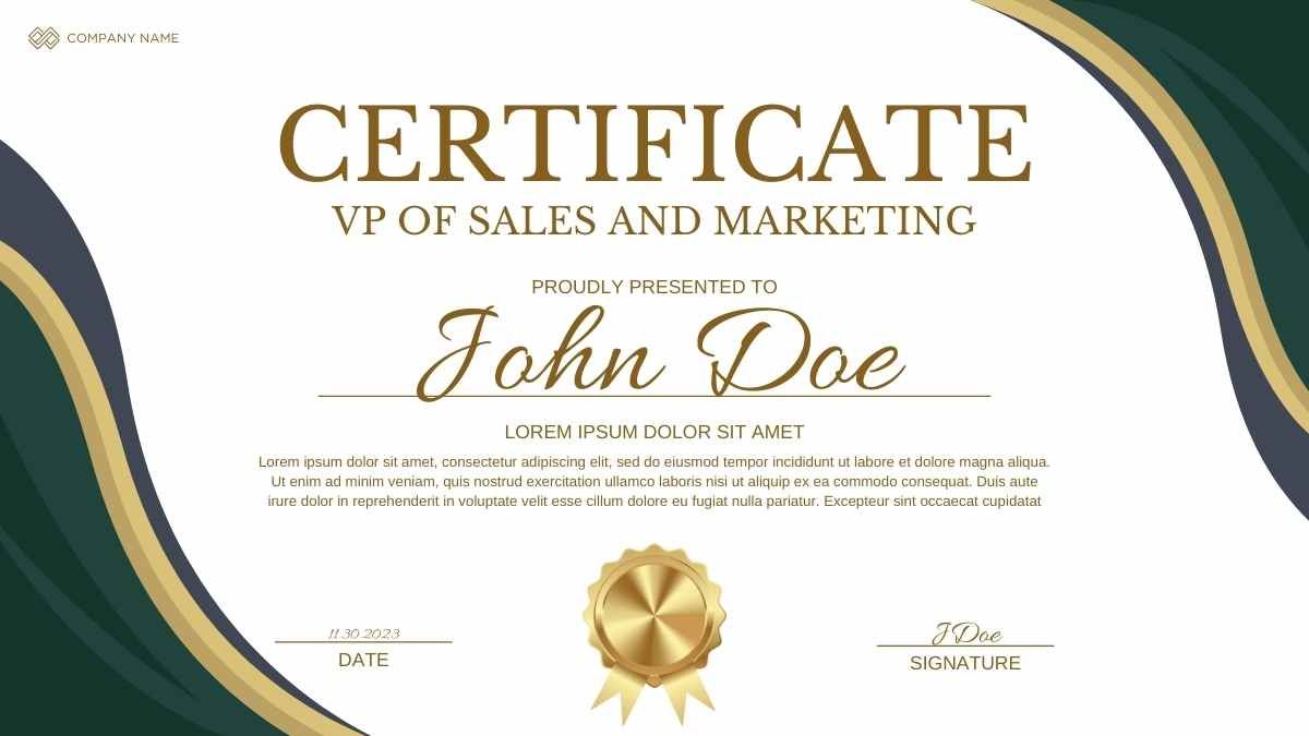 Certificados de luxo elegantes para cursos de negócios - slide 3