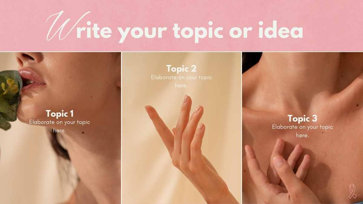 Apresentação minimalista e elegante para sensibilização sobre o câncer de mama - slide 10