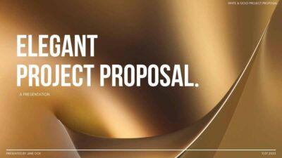 Elegant Minimal White and Gold Project Proposal