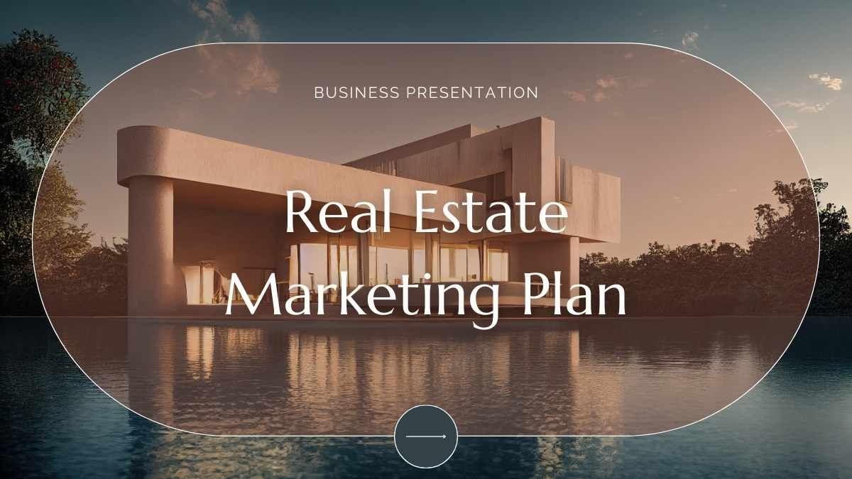 Elegant Real Estate Marketing Plan - slide 0