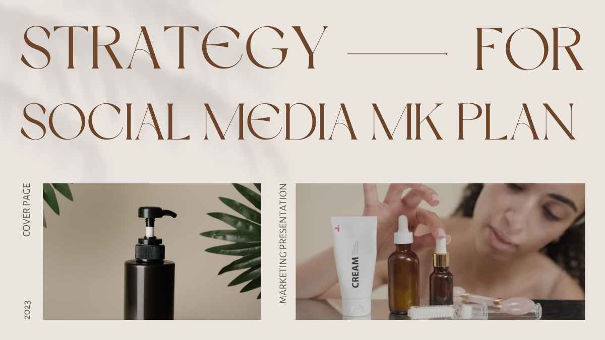 Estratégia elegante para o plano MK de mídia social - slide 0