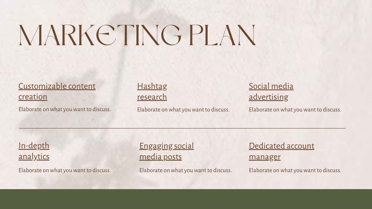 우아한 소셜 미디어 MK 계획을 위한 전략 - slide 8