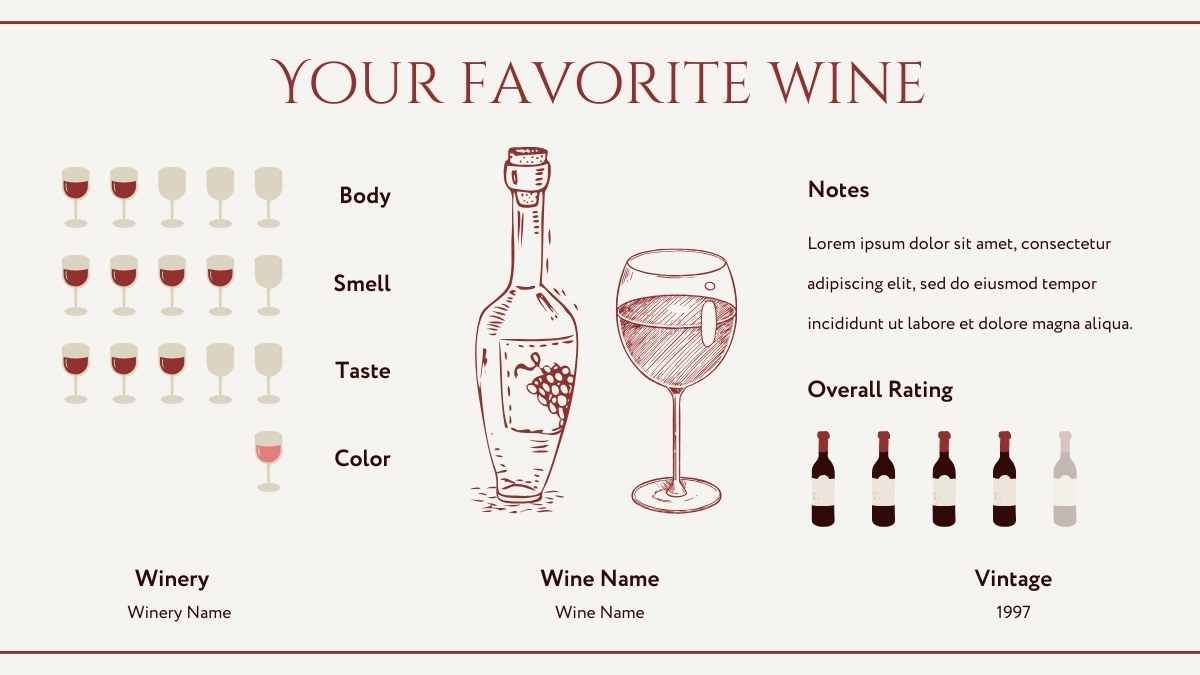 Catálogo de degustação de vinhos vintage elegantes - slide 10