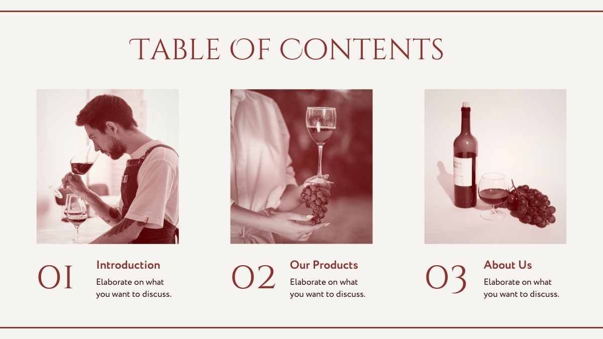 Catálogo de degustação de vinhos vintage elegantes - slide 2