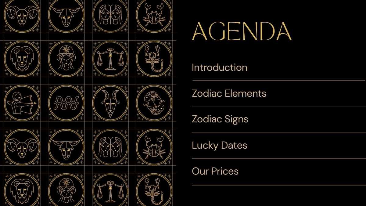 Estudio de caso de Elegant Zodiac Signs - diapositiva 2
