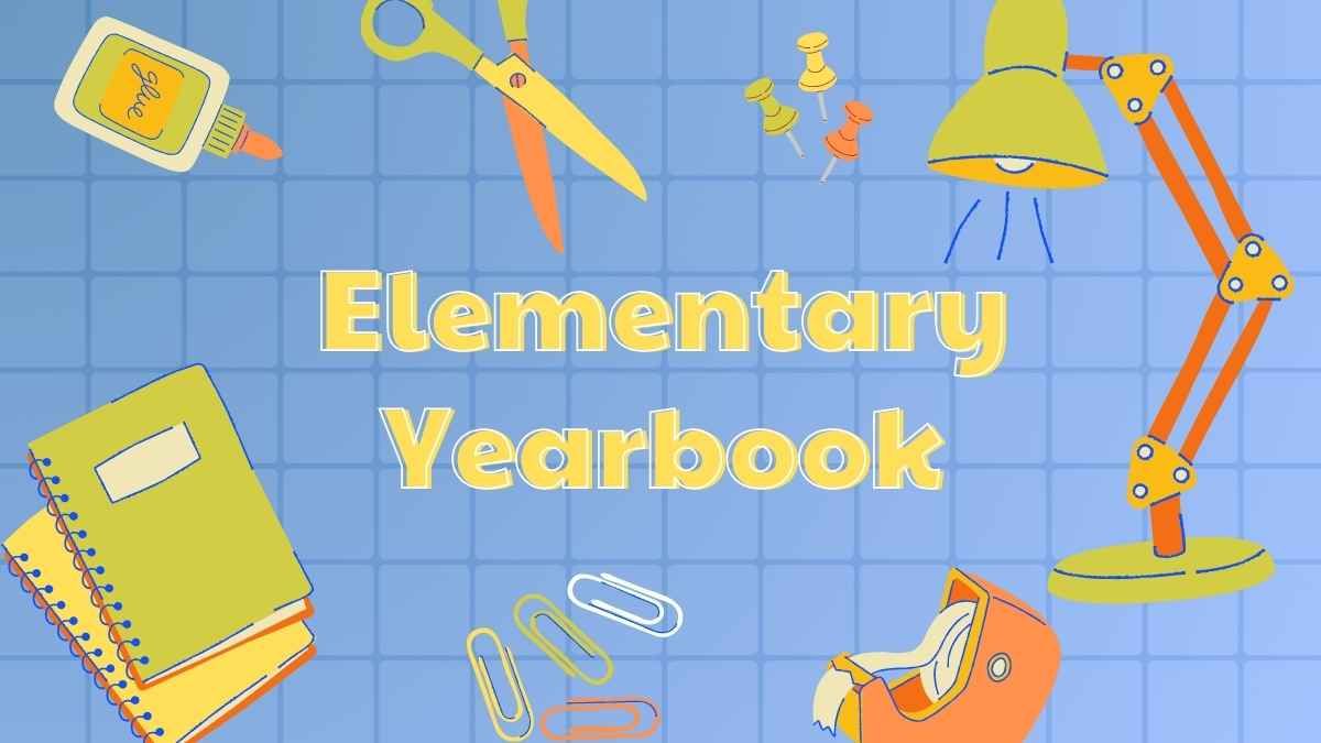 Anuario de escuela primaria estilo álbum de recortes - diapositiva 0