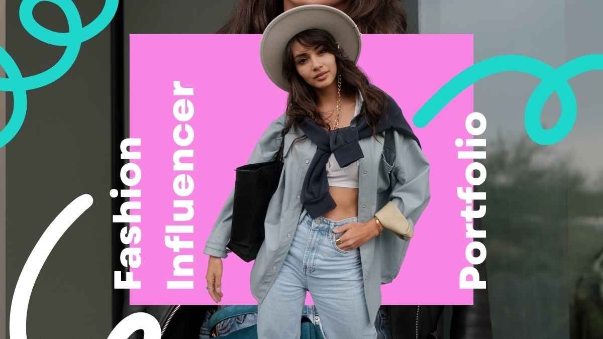 Aesthetic Fashion Influencer Portfolio Slides - slide 1