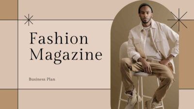 Presentación de negocios de revista de moda