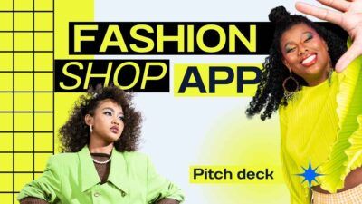 Slides Carnival Google Slides and PowerPoint Template Fashion Shop App Pitch Deck Yellow and Black Maximalism Business Presentation 1