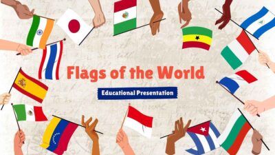 Slides Carnival Google Slides and PowerPoint Template Flags of the World Purple and Red Scrapbook Educational Presentation 1
