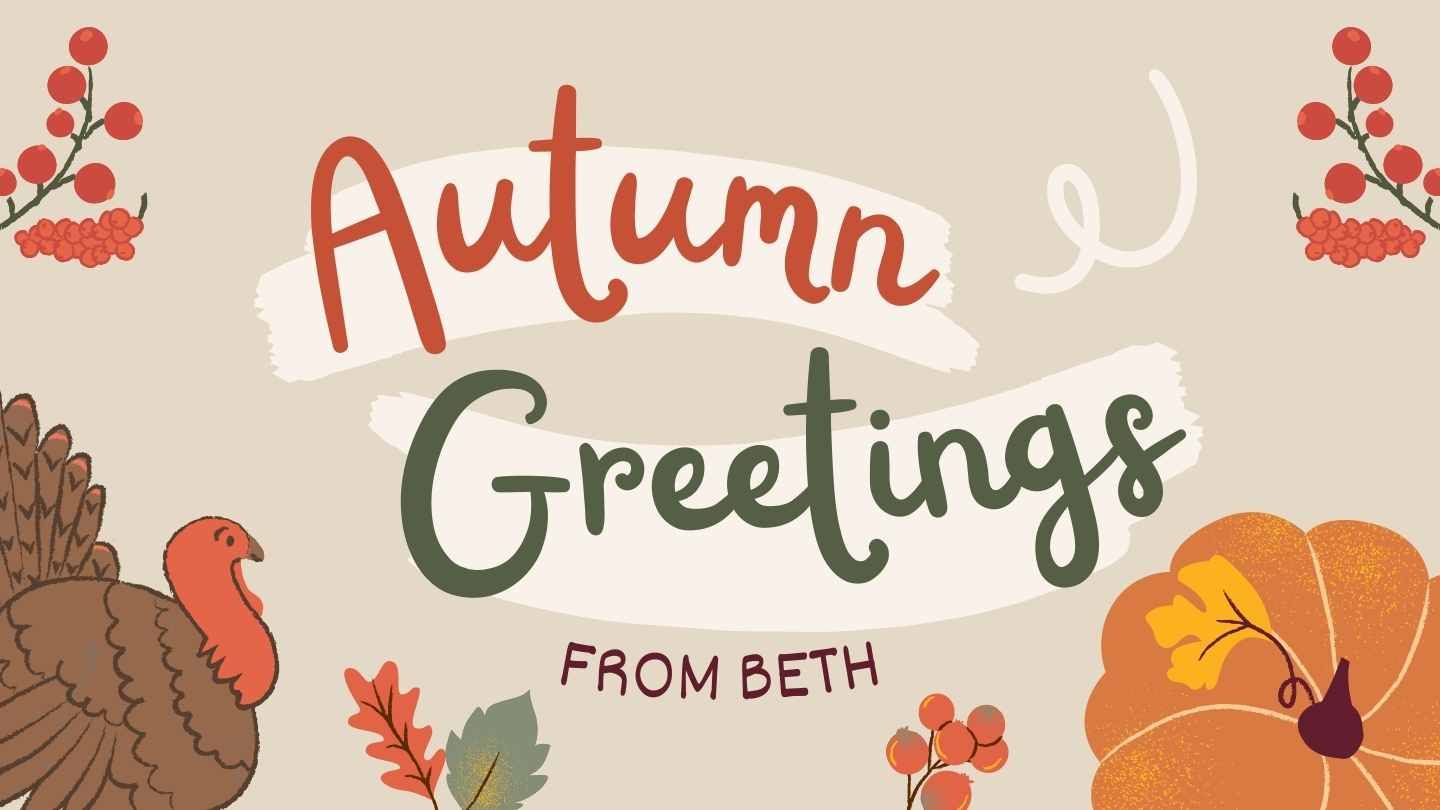 Tarjetas de saludo con temática floral de otoño - diapositiva 10