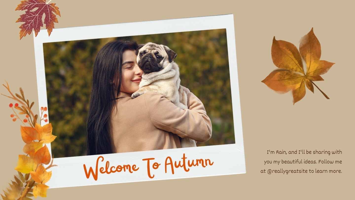 Cartões de felicitações florais com tema de outono - slide 4