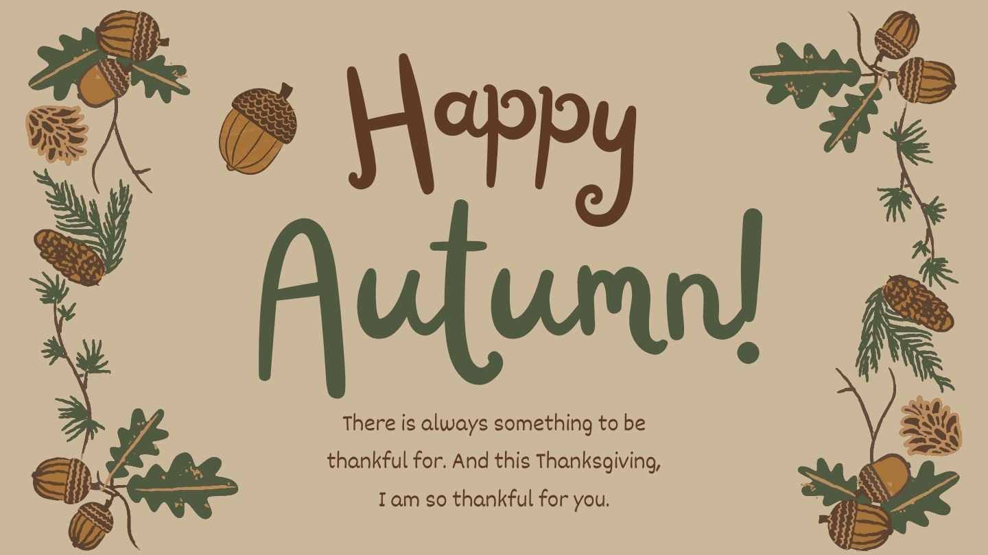 Cartões de felicitações florais com tema de outono - slide 6