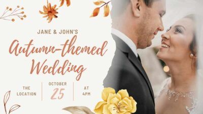 秋の花のテーマの結婚式