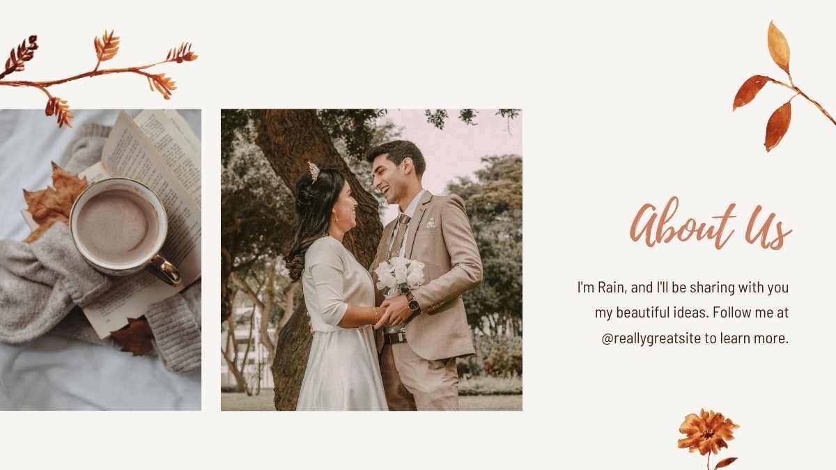 秋の花のテーマの結婚式 - slide 4