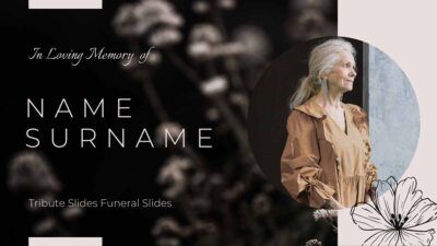 Floral In Loving Memory Tribute Funeral Slides