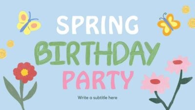 Floral Spring Birthday Party Slides