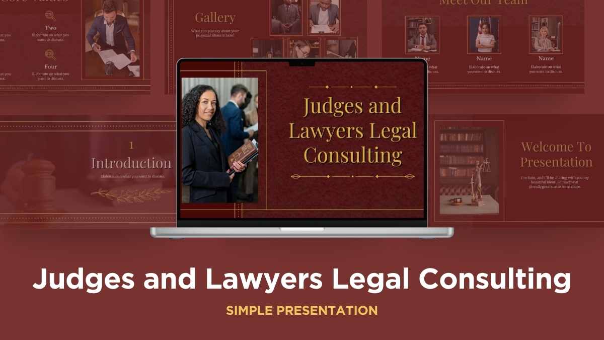 フォーマルな裁判官と弁護士のための法的コンサルティングスライド - slide 1
